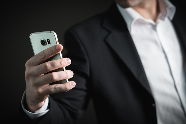 business man with smartphone