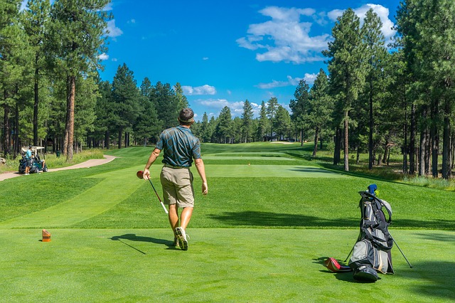Golfer tee shot