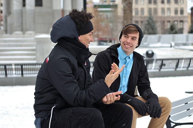 friends talking